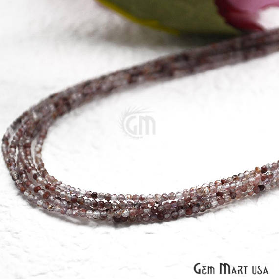 Strawberry Quartz Bead Chain, Silver Plated Jewelry Making Necklace Chain - GemMartUSA (762476396591)