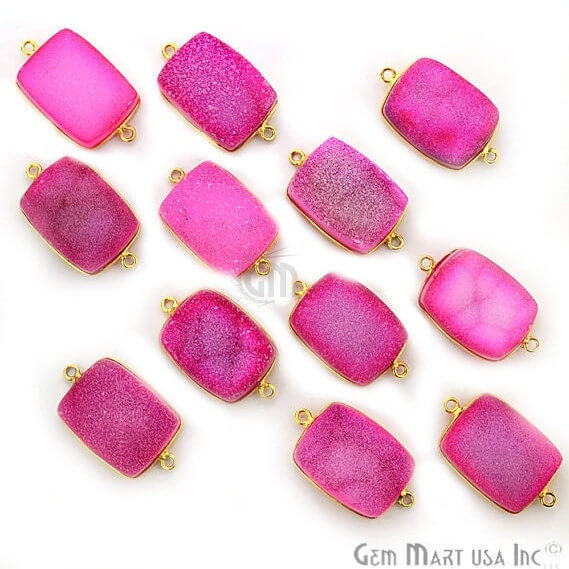 Pink Color Druzy Connector...