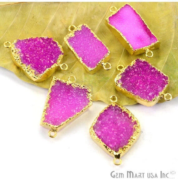 druzy connector beads, druzy connector